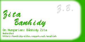 zita banhidy business card